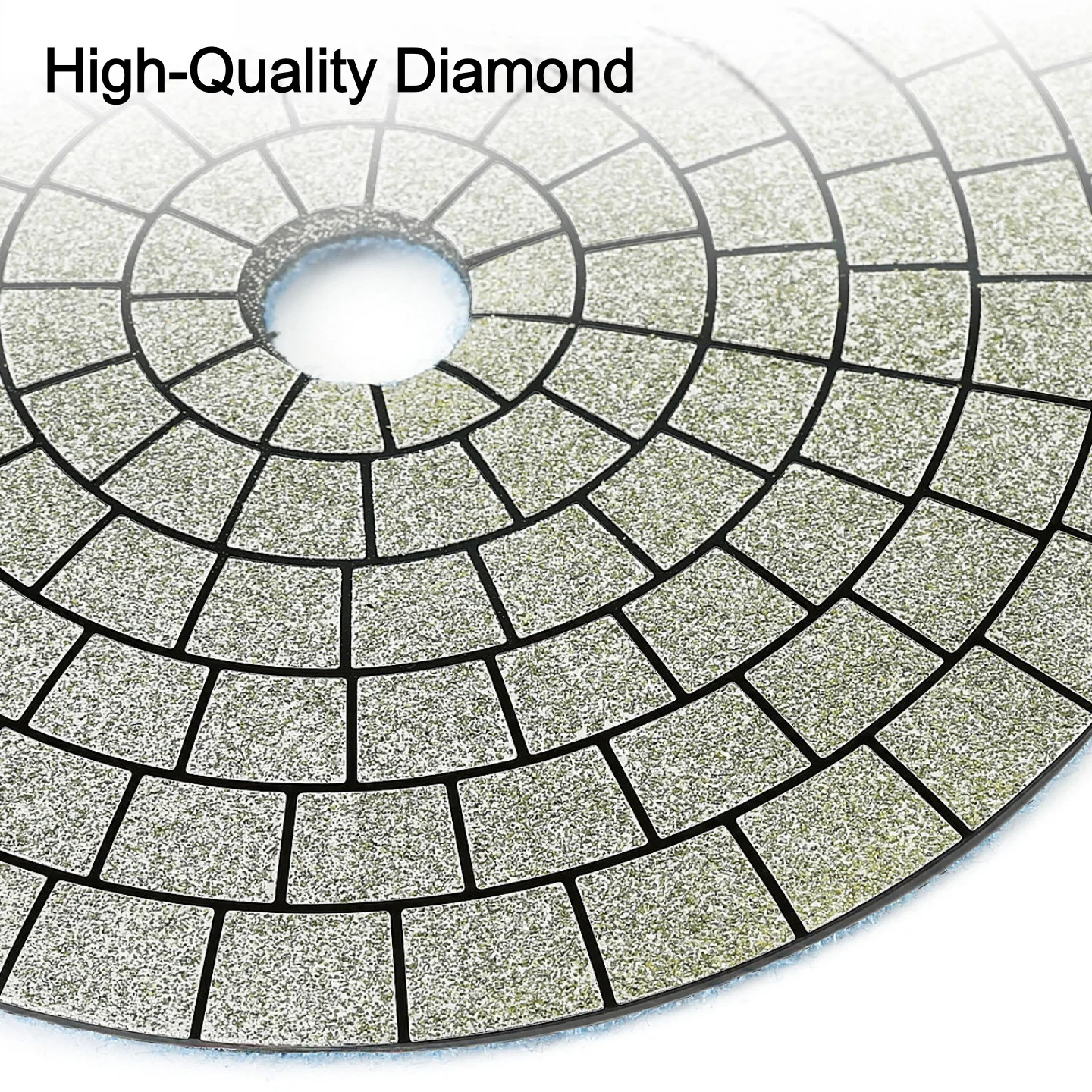 80/100/125/150mm Galvanisierte Diamant-Schleifscheibe Polierpad für Fliesen, Glas, Metall, Holz, Kantenbearbeitung, Entgratung, Polieren – Detail 5