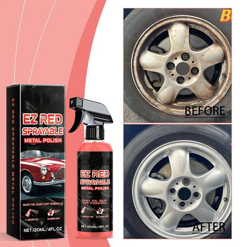 Car Rust Remover Multi Purpose Metal Polish Spray Bathroom Polishing Iron Hub Strong Refurbishing Remover Rust Door Agent B1L6
