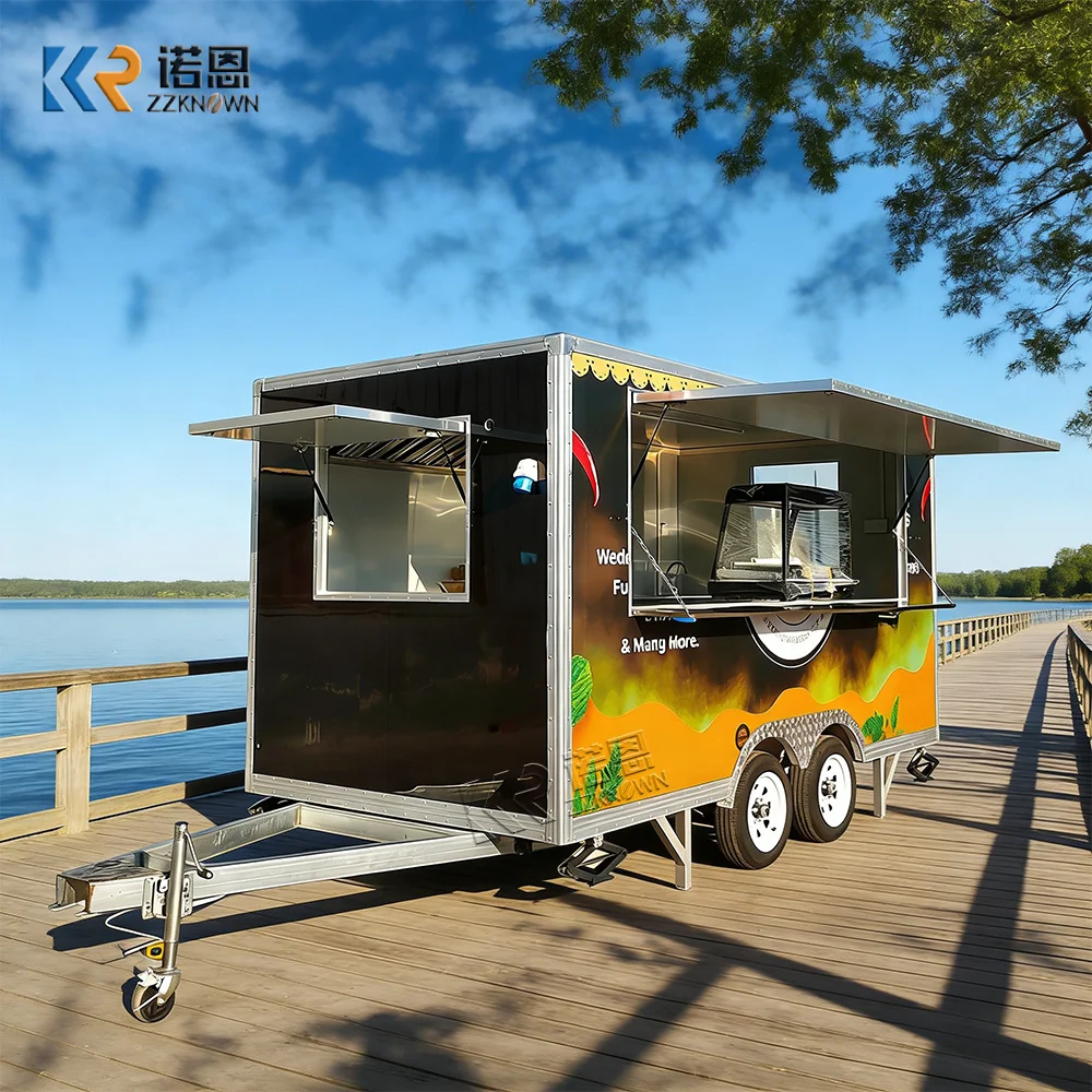 

Мобильная тележка для хот-догов, кофейня, бар, фургон для мороженого, фудтрак, полностью оборудованный ресторан на колесах