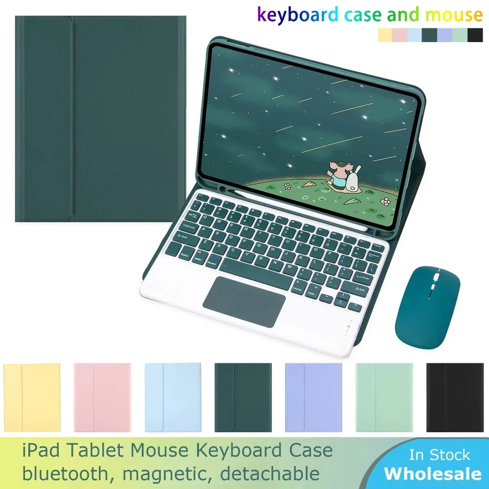 

Чехол с Bluetooth-клавиатурой для iPad 10th 11th A6 10,9 дюймов Air 7 4 5 6th Магнитный чехол для iPad 10.2 7 8 9th Air 3 Pro 11 10.5