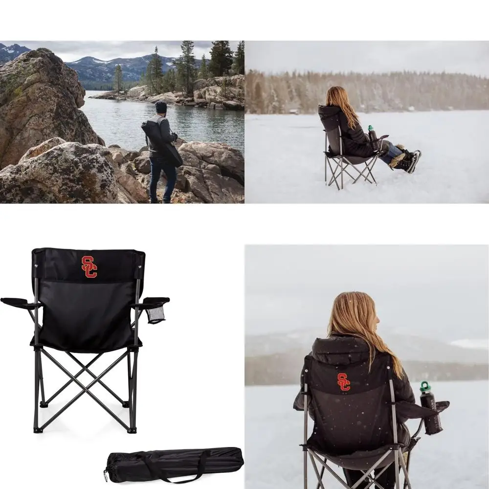 

NCAA PTZ Портативный стул для пикника и пляжа с сумкой для переноски - черный
