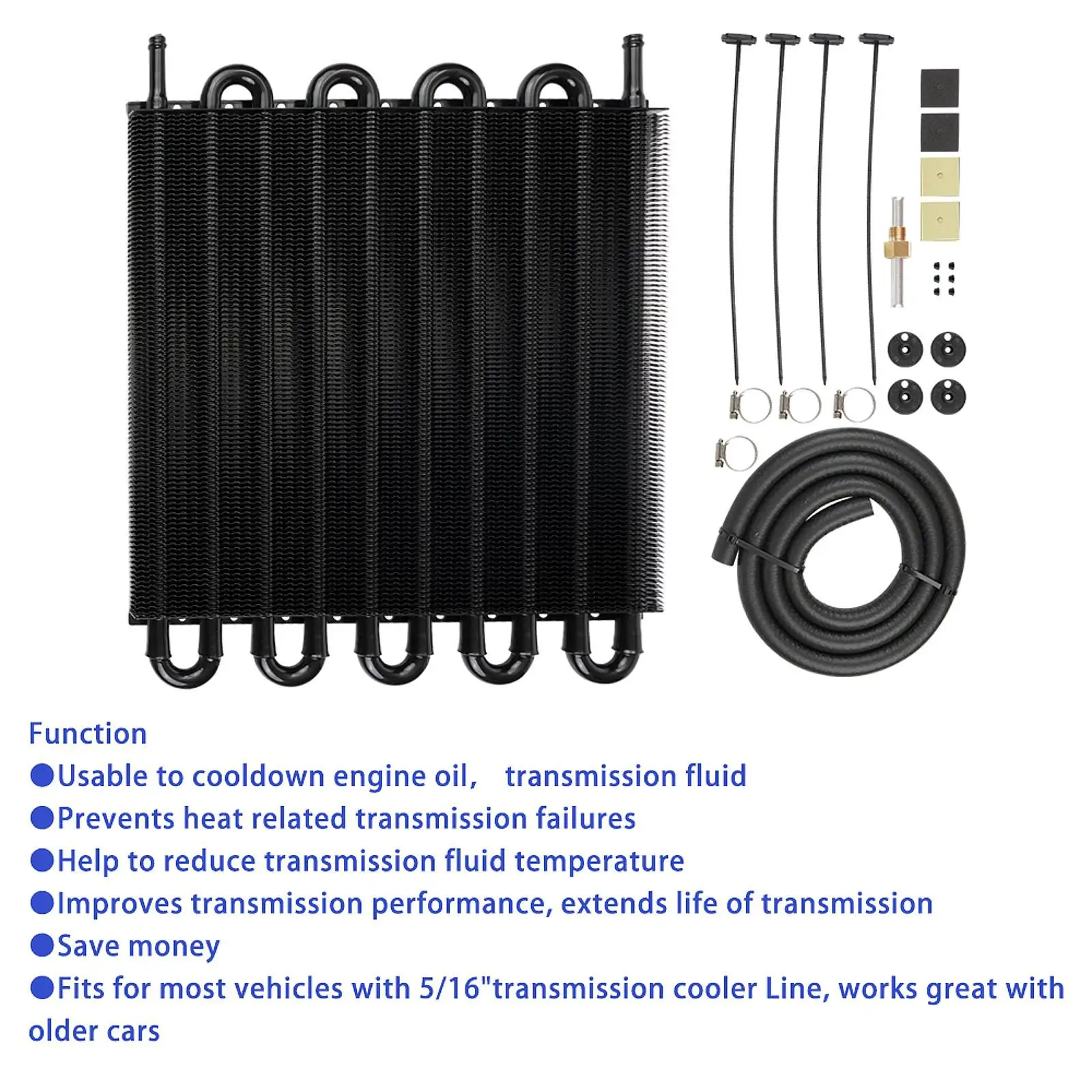 

Transmission Oil Cooling Kit Transmission Cooling Set Sturdy Professional Replacing High Performance for Classic Engines