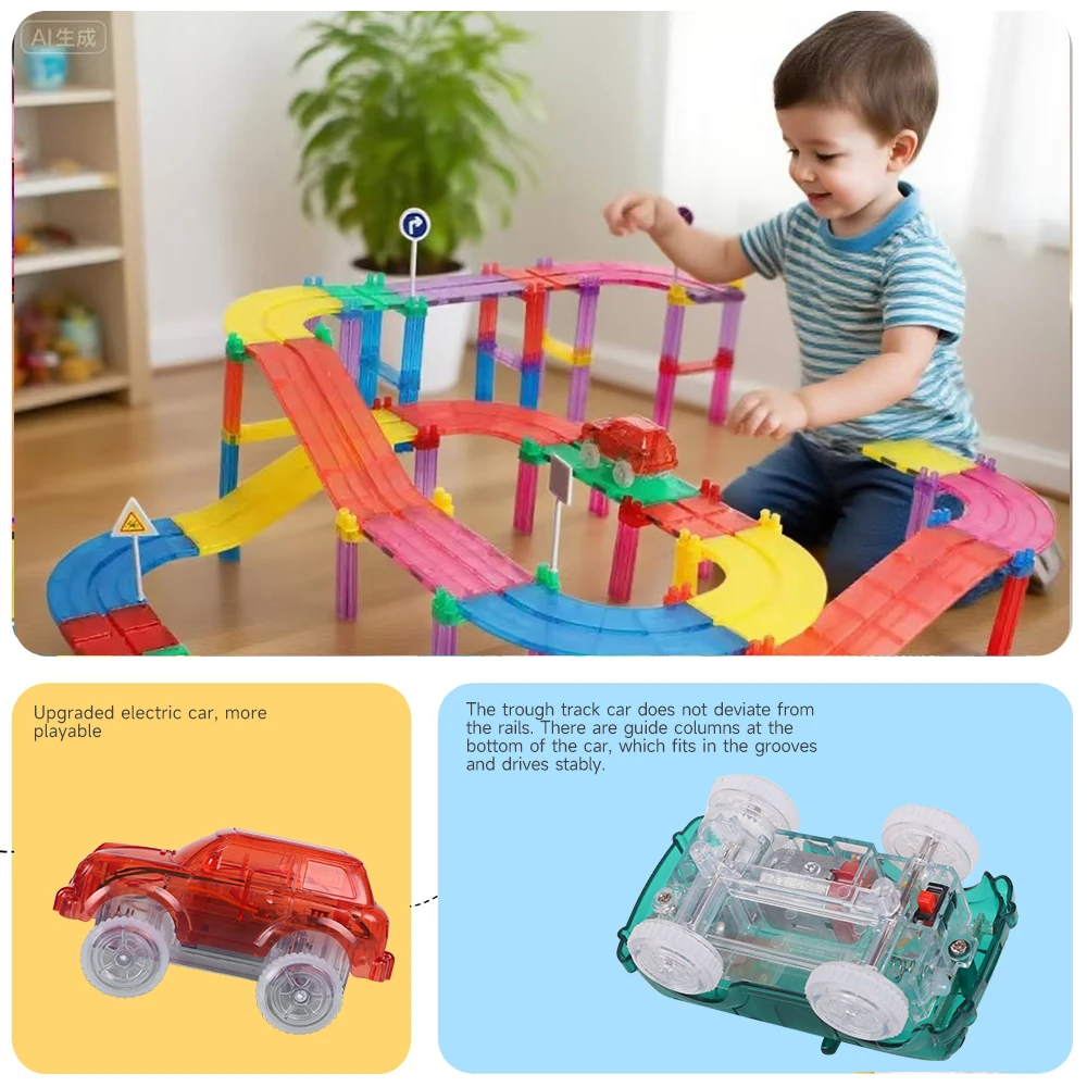 GIROMAG 50PCS magnetische tegels set STEM educatieve bouwstenen voor kinderen - magnetisch speelgoed voor jongens en meisjes van 3 tot 12 jaar