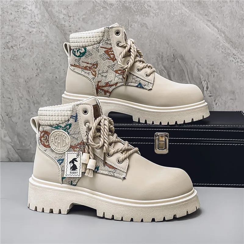 Autumn and winter new high top men's shoes, outdoor shoes, Martin boots, workwear shoes