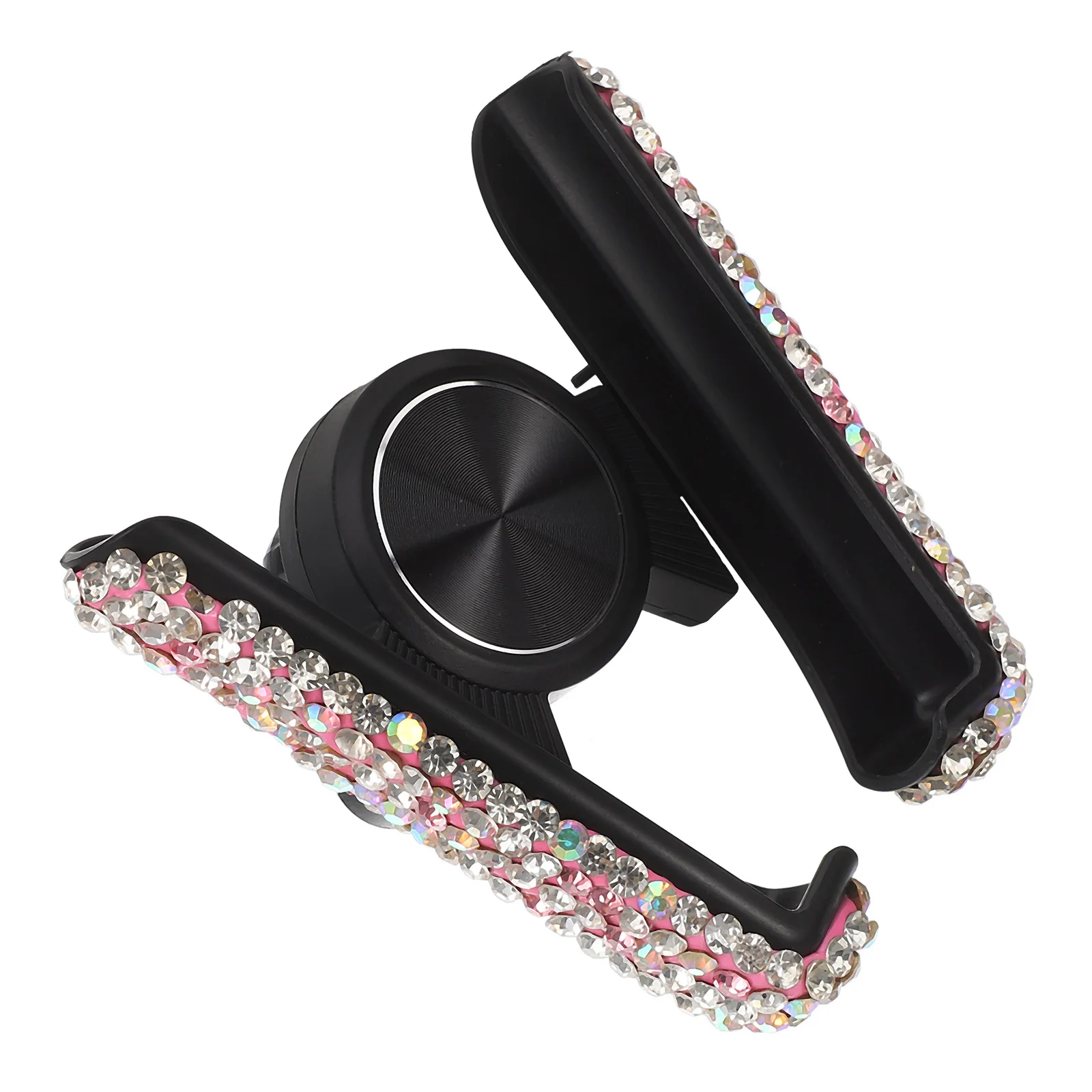 

Phone Holder Mount Air Vent Clip Rotatable 360 Degree Shiny Rhinestone Decor Universal Fit For Most Smartphones Soft