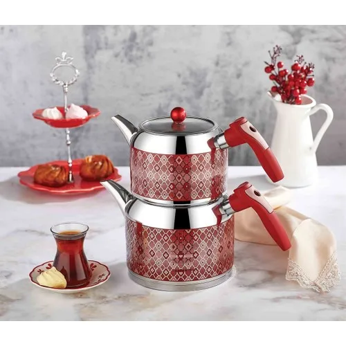 Красный чайник героев Enza Mini
