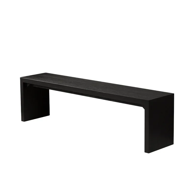 

Nordic solid wood bench household bench dining table bench walnut log stool modern clothing store