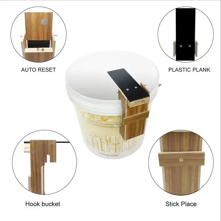 Warehouse & Household Intelligent Non-toxic Natural Wood Plank Mouse Traps Walk The Plank Mouse Trap with Auto Reset