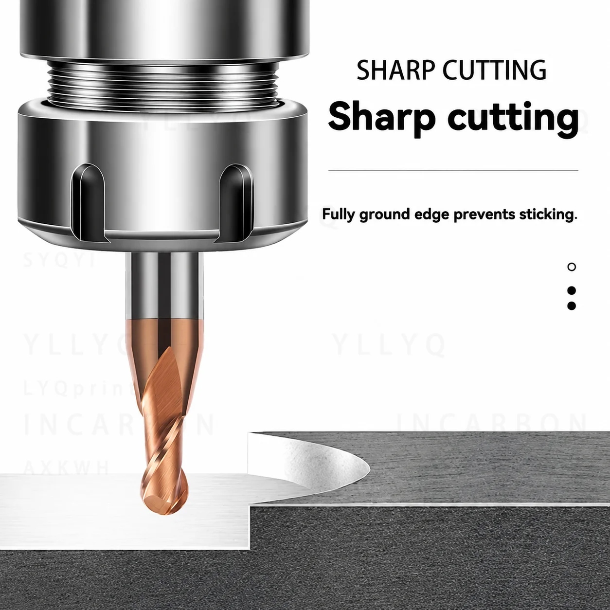 HRC60 Solid Carbide Ball Nose End Mill 6mm Shank Long Reach Milling Cutter for Steel Aluminum CNC Machining Tool