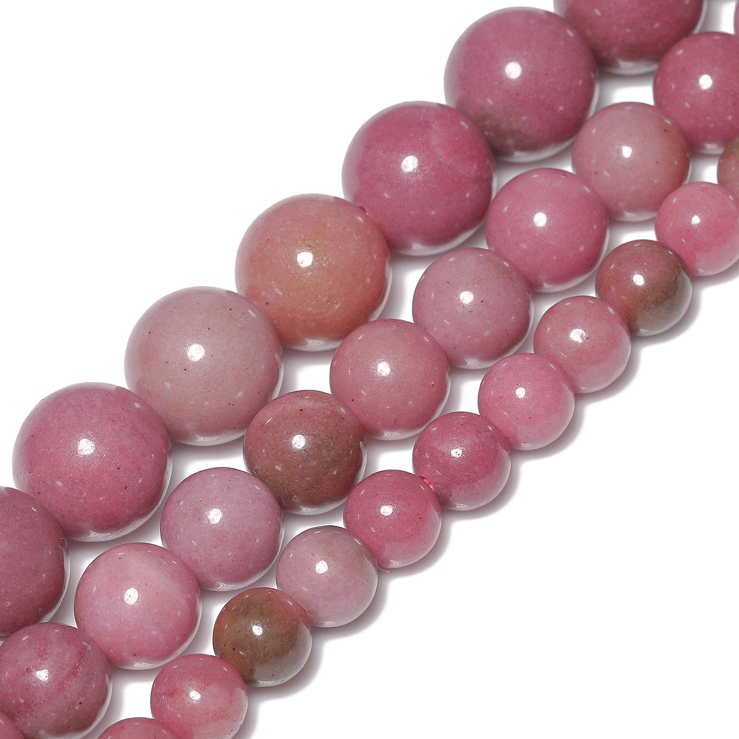 6/8/10mm Naturstein Rhodonit Perlen Runde Lose Spacer Perlen für Schmuck Machen Liefert DIY Armbänder zubehör 15''