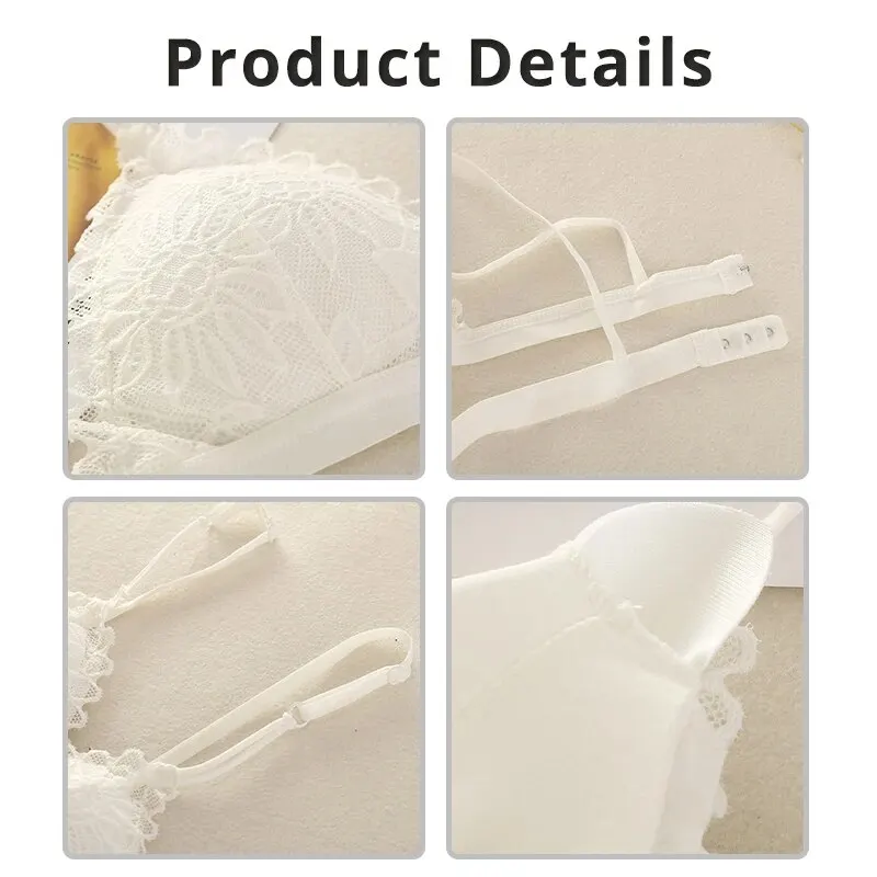 Sexy Lace Triangle Cup Bra Beautiful Back Wrapped Chest No Steel Ring Adjustable Sling Bra