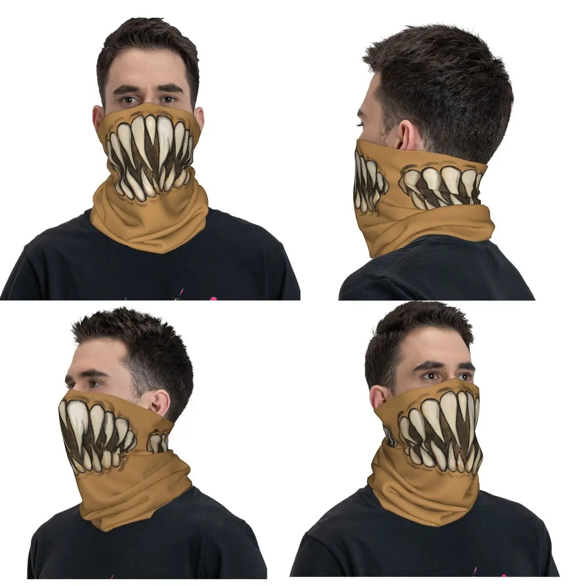 Monster Teeth - Bandana Neck Gaiter Printed Mask Scarf Multifunction Headwear Cycling Unisex Adult Breathable