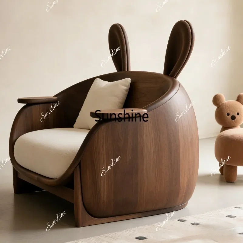 Simple cream style sofa, small apartment living room, light luxury high-end single sofaTJ