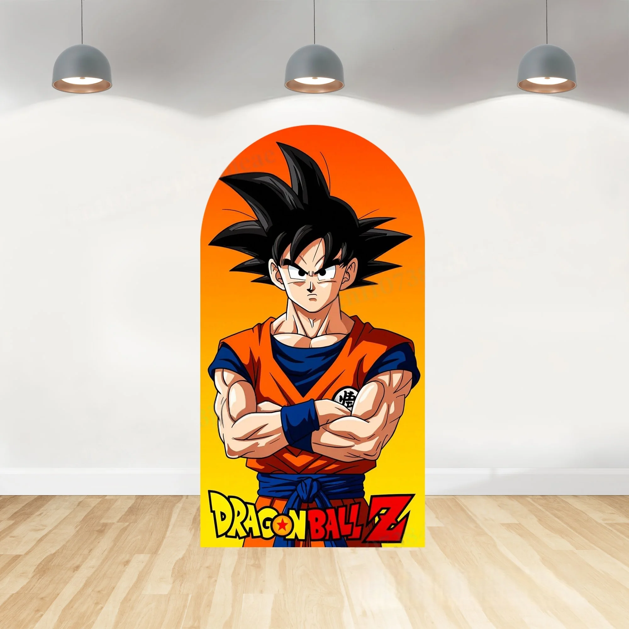 Dragon Ball Wukong Arch Backdrop Cover Birthday Party Custom Decor Kids Boys Baby Shower Photo Double-sided Elastic Background