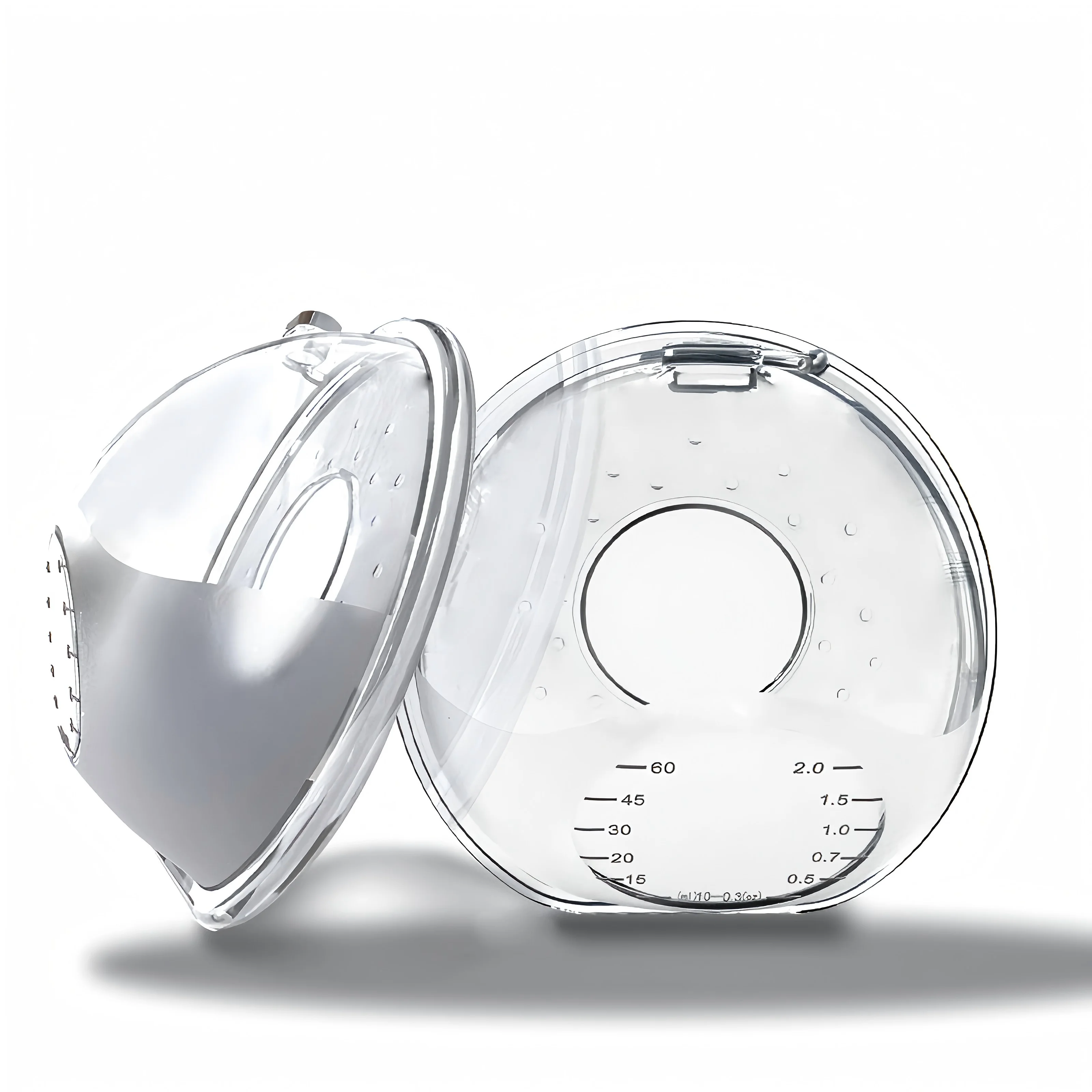 BornBL 2pcs/pack Soft Silicone Breast Shield, Breast Milk Collector& Nipple Protectors, Breast Shell Reusable Nursing Pad