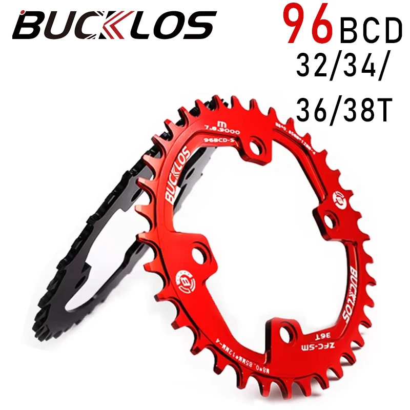 Bike Chainring 96BCD 32t 34t 36 38t Fit 8/9/10/11S Narrow Wide Bike Chainwheel Aluminum MTB Chain Wheel Round Oval Bike Crankset