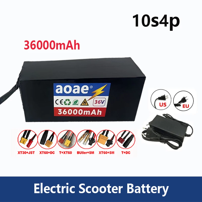 13S4P 36V 36000mAh 18650  lithium  battery for 54.6V for Citycoco BMS electric scooters 30A BMS overvoltage protection Very good