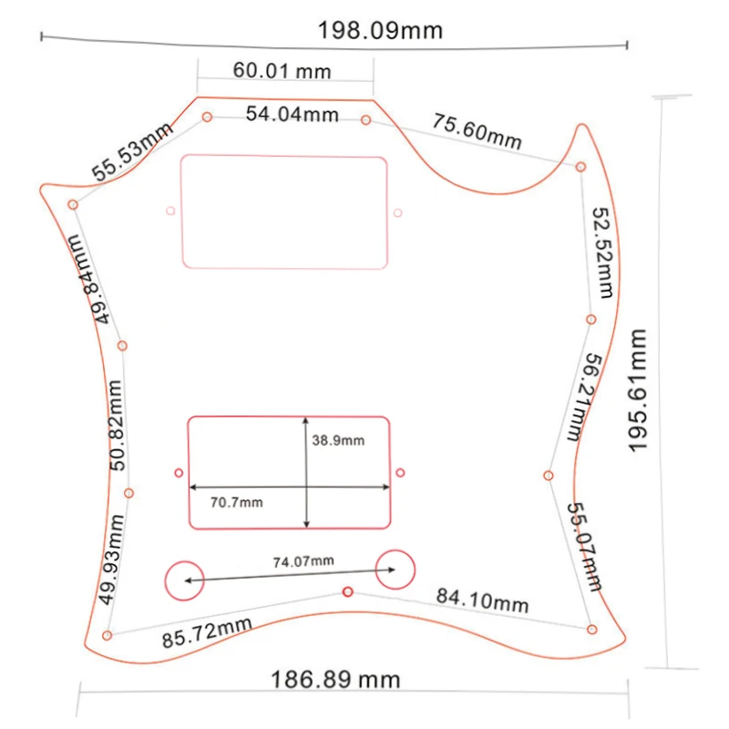 Niestandardowy części do gitary Pleroo-dla Gib Standard SG pełna twarz gitara Pickguard Route PAF humbucker Scratch Plate, wielokolorowy wybór