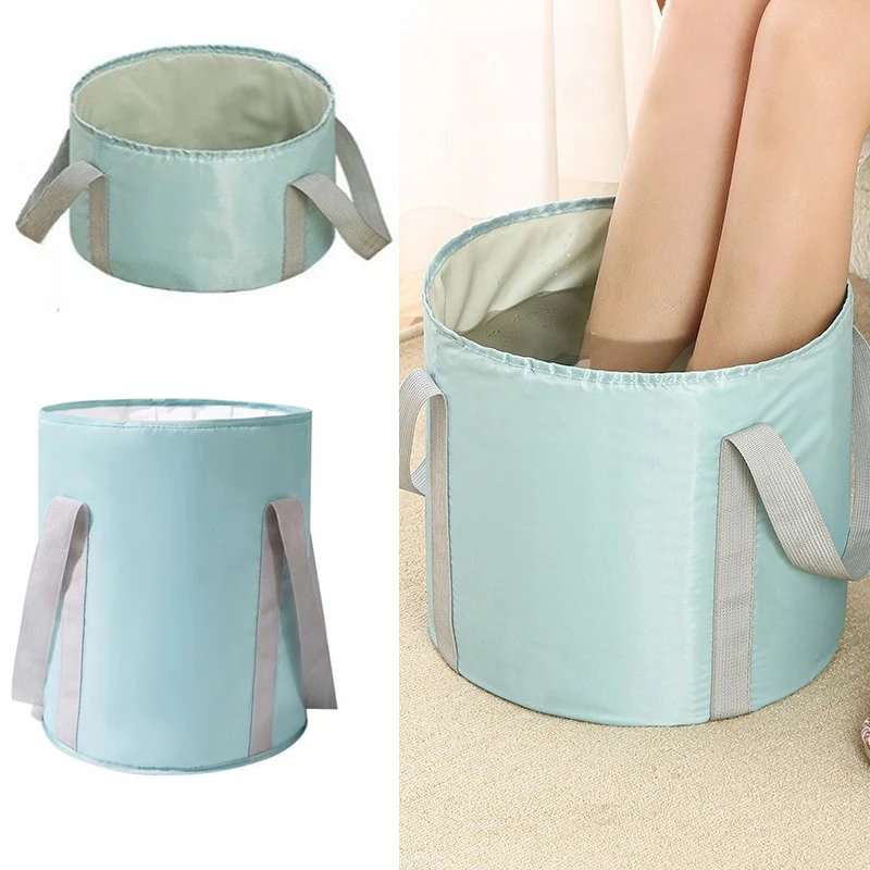Foldable Portable Foot Spa Tub, Large Capacity Collapsible Wash Basin Bucket Bath Bag for Travel Camping Household Foot Soak