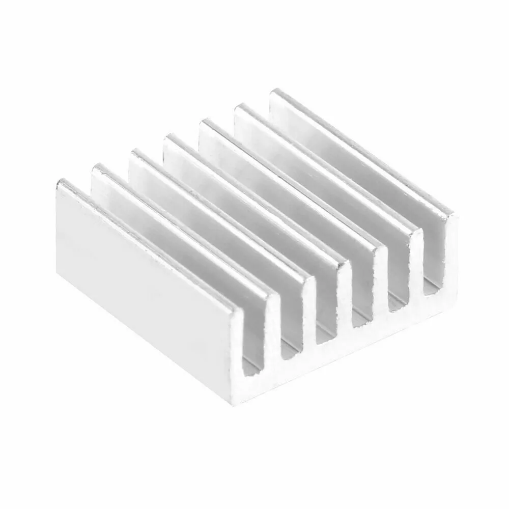12 Pieces Aluminum Heatsink Cooling Kit with Back 14x14x6mm Compatible with CPU GPU Semiconductor and Power Electronics