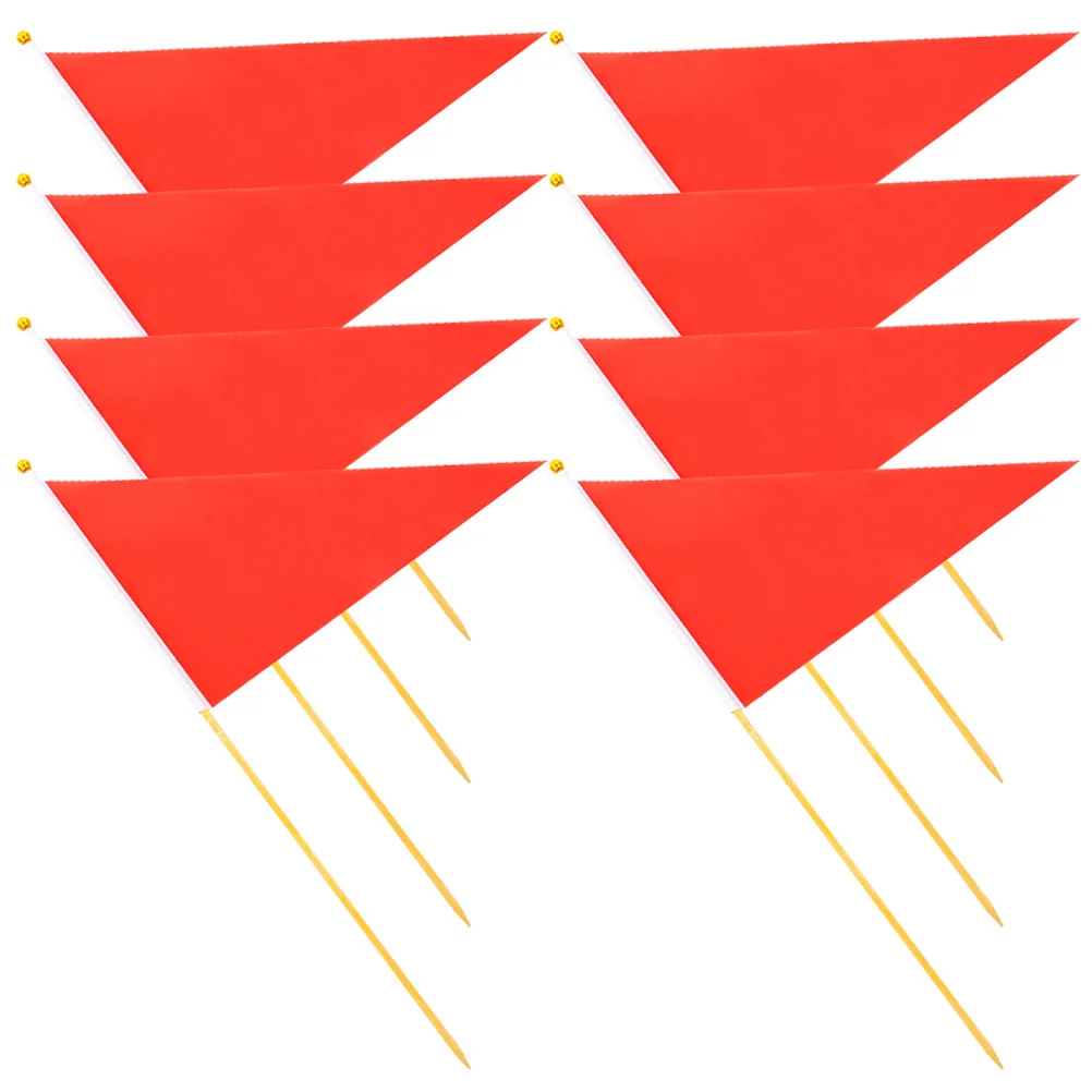 

8Pcs Garden Marker Flags Durable Bamboo Polyester for Sprinklers Camping Tents Dog Training Lawn Yard Supplies