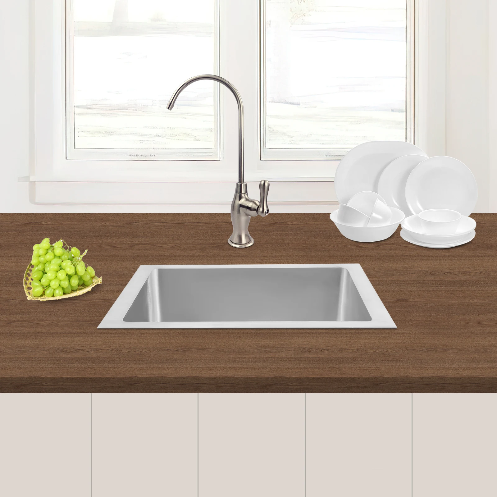 

Silver Floor Mop Sink(Stainless Steel) - Wire Drawing+Polishing Processes&Non-Deformable/Impact-Resistant/Rustproof