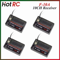 HotRC F-10A 2.4G 10CH Receiver Voltage Return PWM DC 4V-9V Radio System for CT-10B HT-10A Transmitter RC Car Airplane Tank Boat