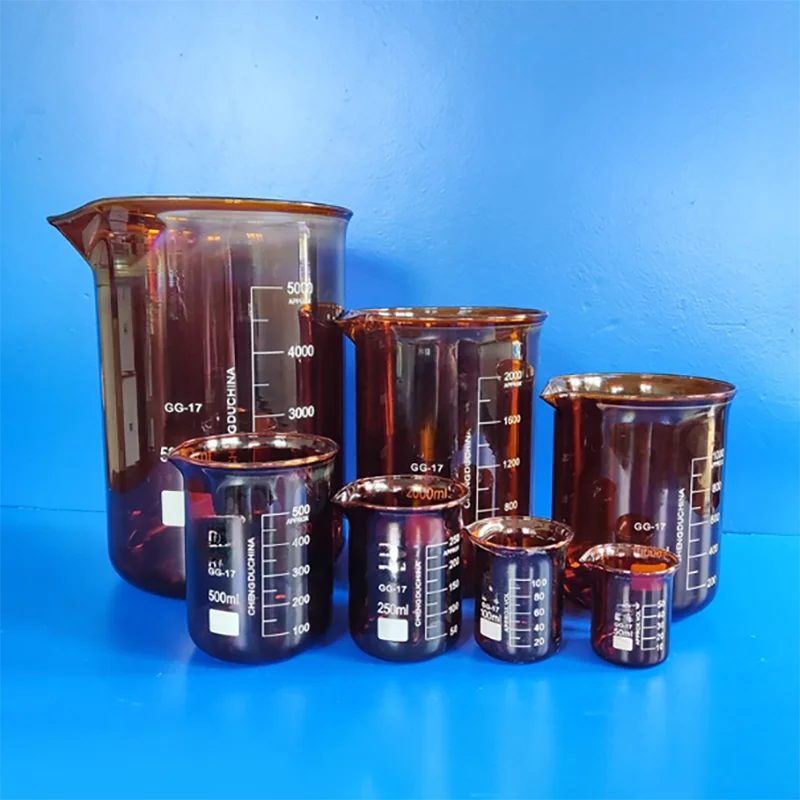 

Brown beaker high borosilicate glass low beaker light-proof 25ml 50ml 100ml 500ml 1000ml