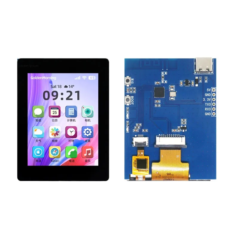 All-in-One ESP32-C3 Dev Board with 2.4 Inch IPS Capacitive Touch Display, WiFi BT 5.0 Type-C Capacitive Touch LCD Display Modul