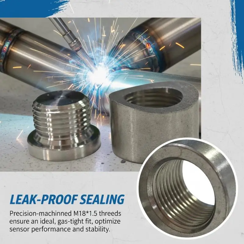 

1 Set Stainless Steels Fitting Weld Bungs M18X1.5 Oxygen Sensor Kit Bung With Gasket Car Accessories