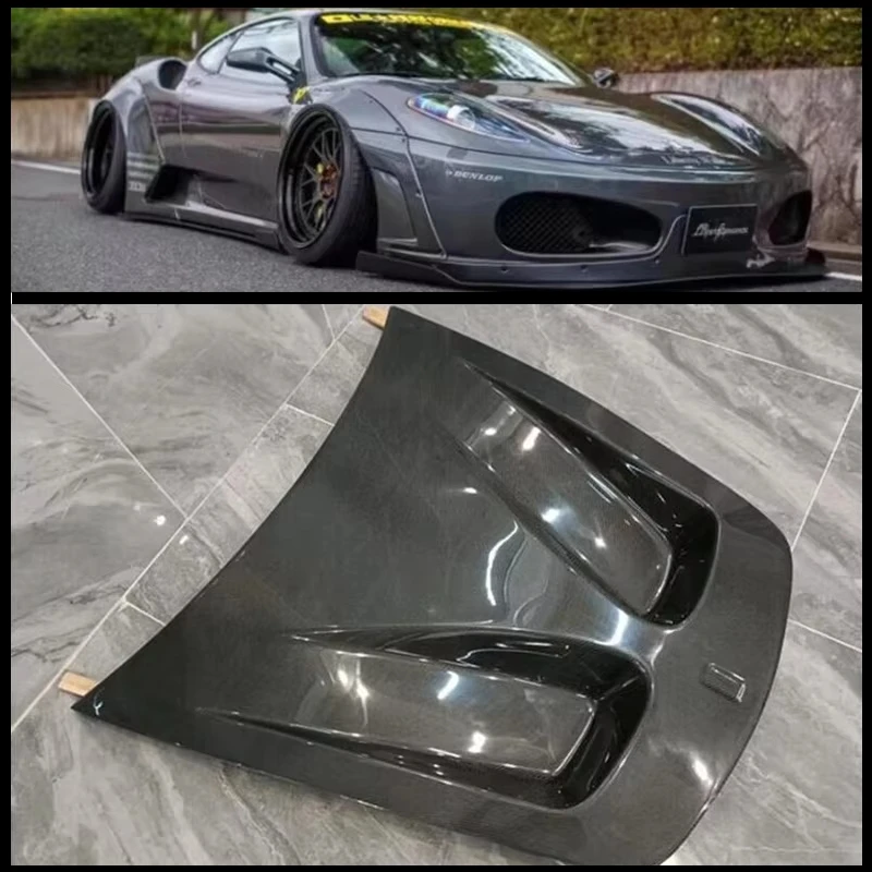 

For Ferrari 430 Real Carbon Fiber Front Engine Hood Bonnet Vent Cover High Quality Car Accessories