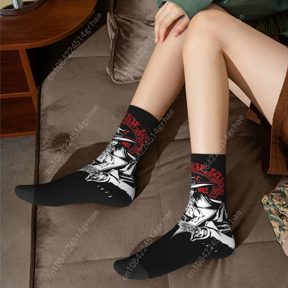 Hip-hop Hellsing Alucard Vampires Basketball Socks Polyester Long Socks for Unisex Breathable