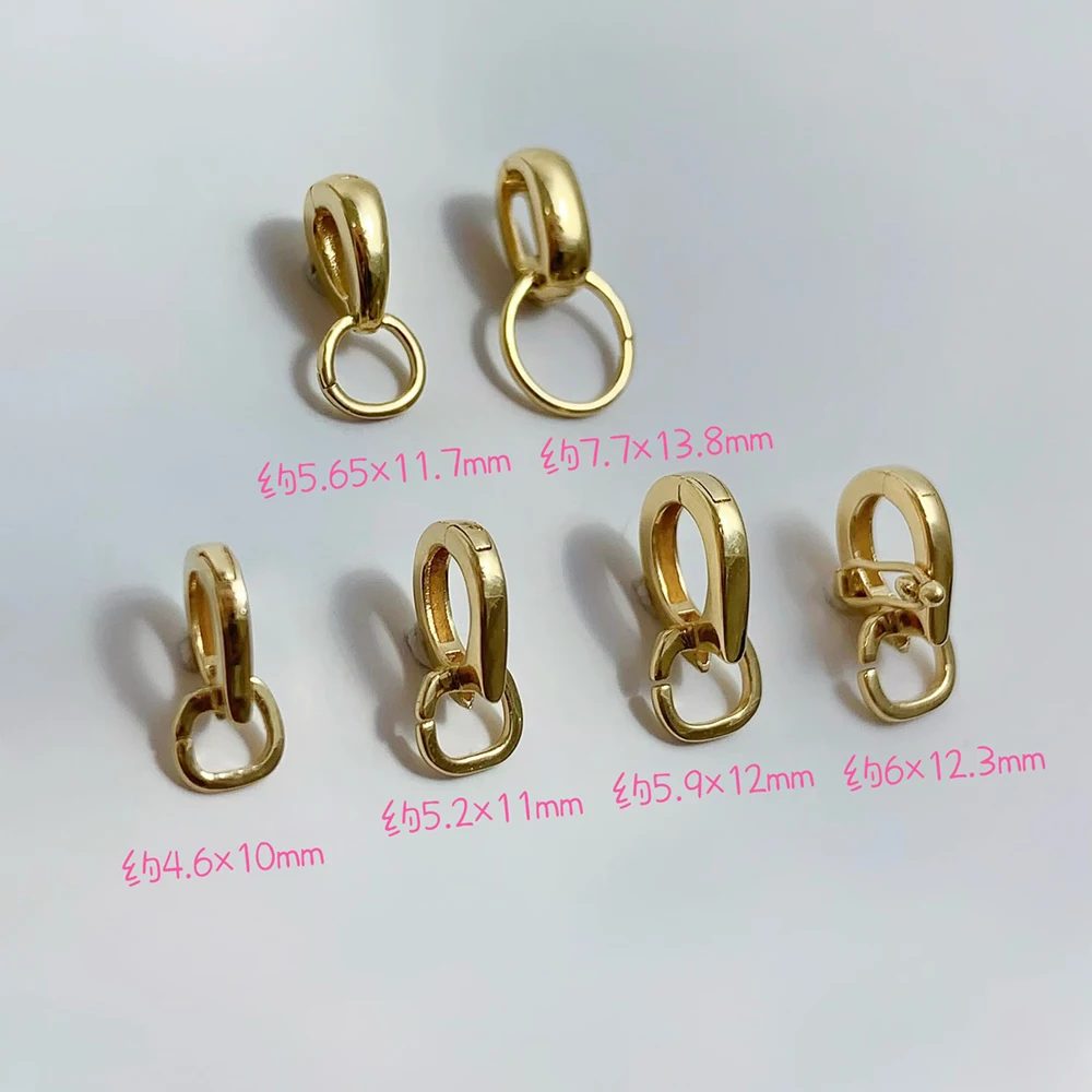 Sinya Fine Jewelry Universal Pendants Clasp Necklace DIY Accessories Pure Real 18k Gold Chainlink Clasp Stamp Au750 On Sale