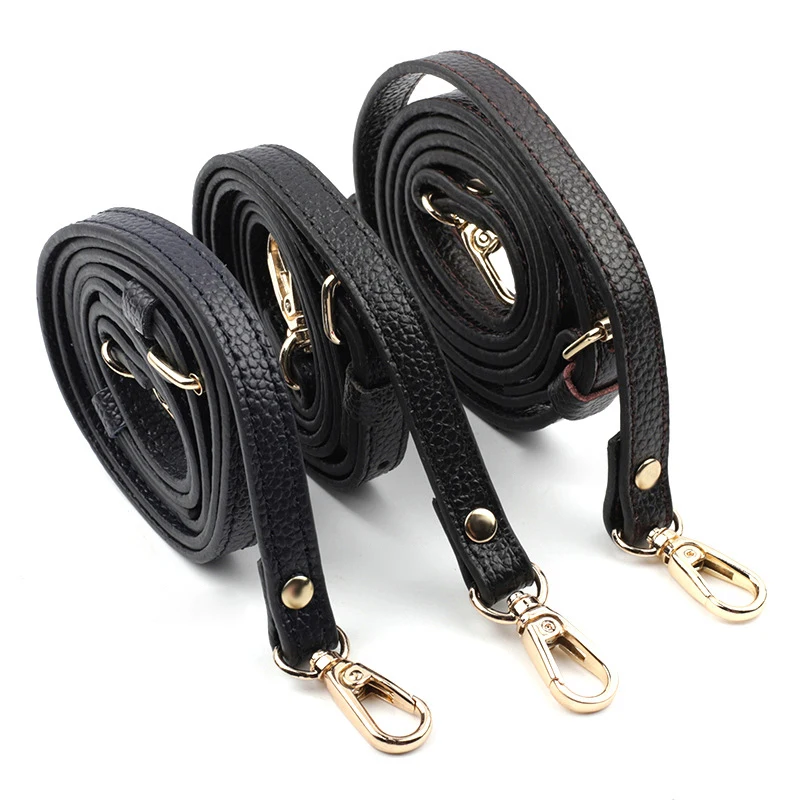 120cm Adjusted Real Leather Replacement Crossbody Shoulder Bag Strap Handbag Belt Gold Hardware For Women DIY Bag Accessories