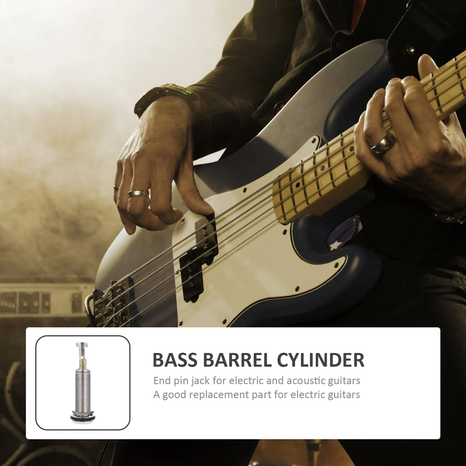 باس الغيتار الكهربائي برميل جاك اسطوانة الناتج المكونات عالية المتانة المدمجة مقبس ستيريو استبدال جزء باس برميل جاك #3