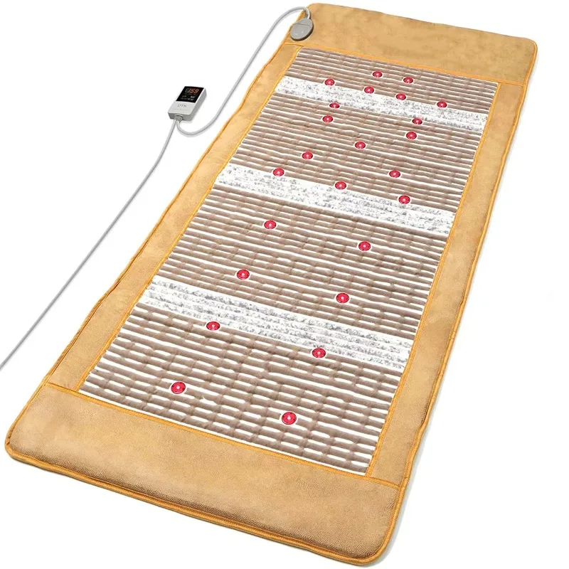 

Tourmaline Heating Physiotherapy Pad Heating Mat Mattress With Amethyst, Tourmaline and Jade Gemstones