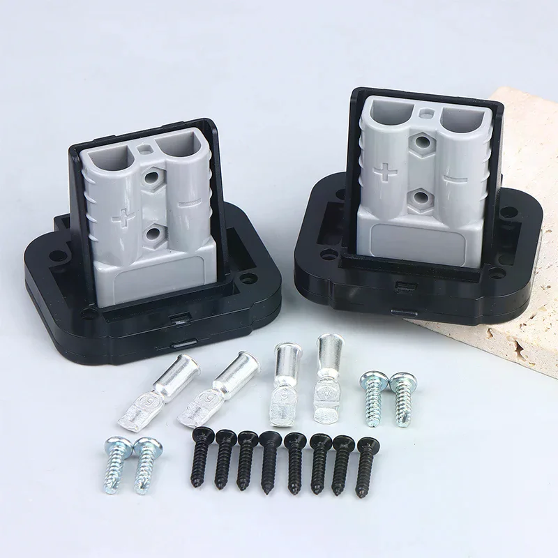 

2/1Pcs 50A Cable Connectors Plug Battery Quick Connect Disconnect Connector Flush Mount Bracket Panel Cover For Caravan Camper