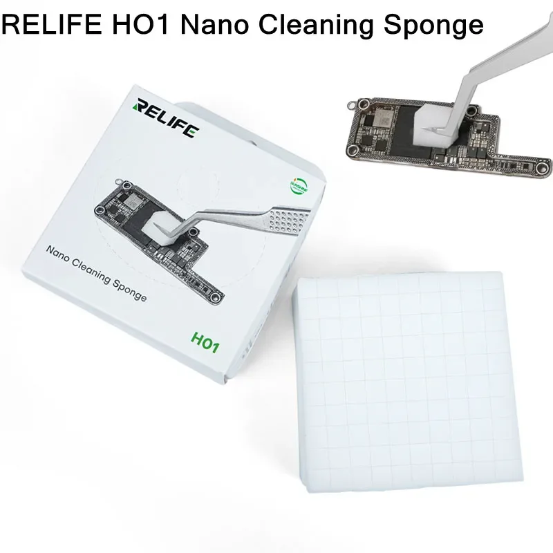 

RELIFE HO1 500 шт. нано-чистящая губка для мобильного телефона, планшета, материнской платы, клавиатуры, конденсатора, микросхема, губка для очистки пыли, инструмент