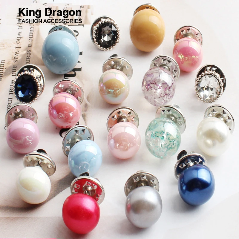 

10 шт., набор съемных пуговиц со стразами и жемчугом 10 мм-12 мм для рубашки, пальто, кардигана, свитера, Новое поступление, аксессуары для одежды KD913