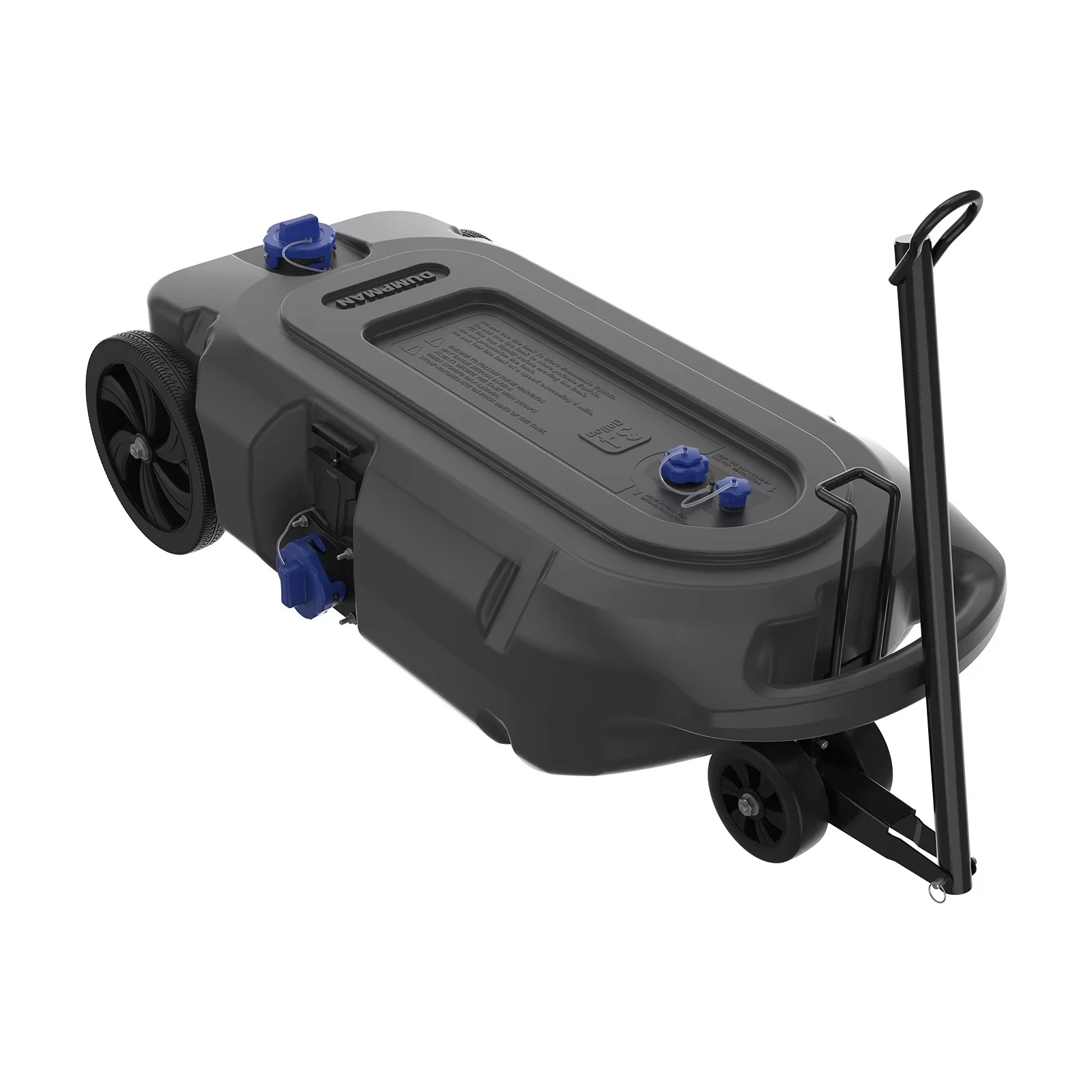 36 Gallon Heavy Duty Portable RV Waste Tank With Wheel Sewer Hose, Steel Tow Adapter, And Accessories
