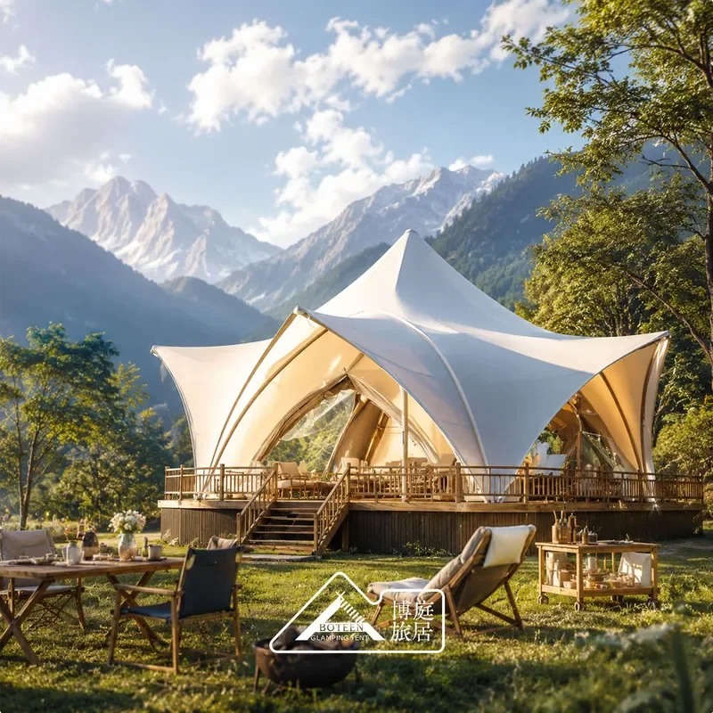 Starfish Shape Tent Outdoor Starry Sky Camping Team Building Reception Scenic Spot Catering Leisure Rainproof Commercial