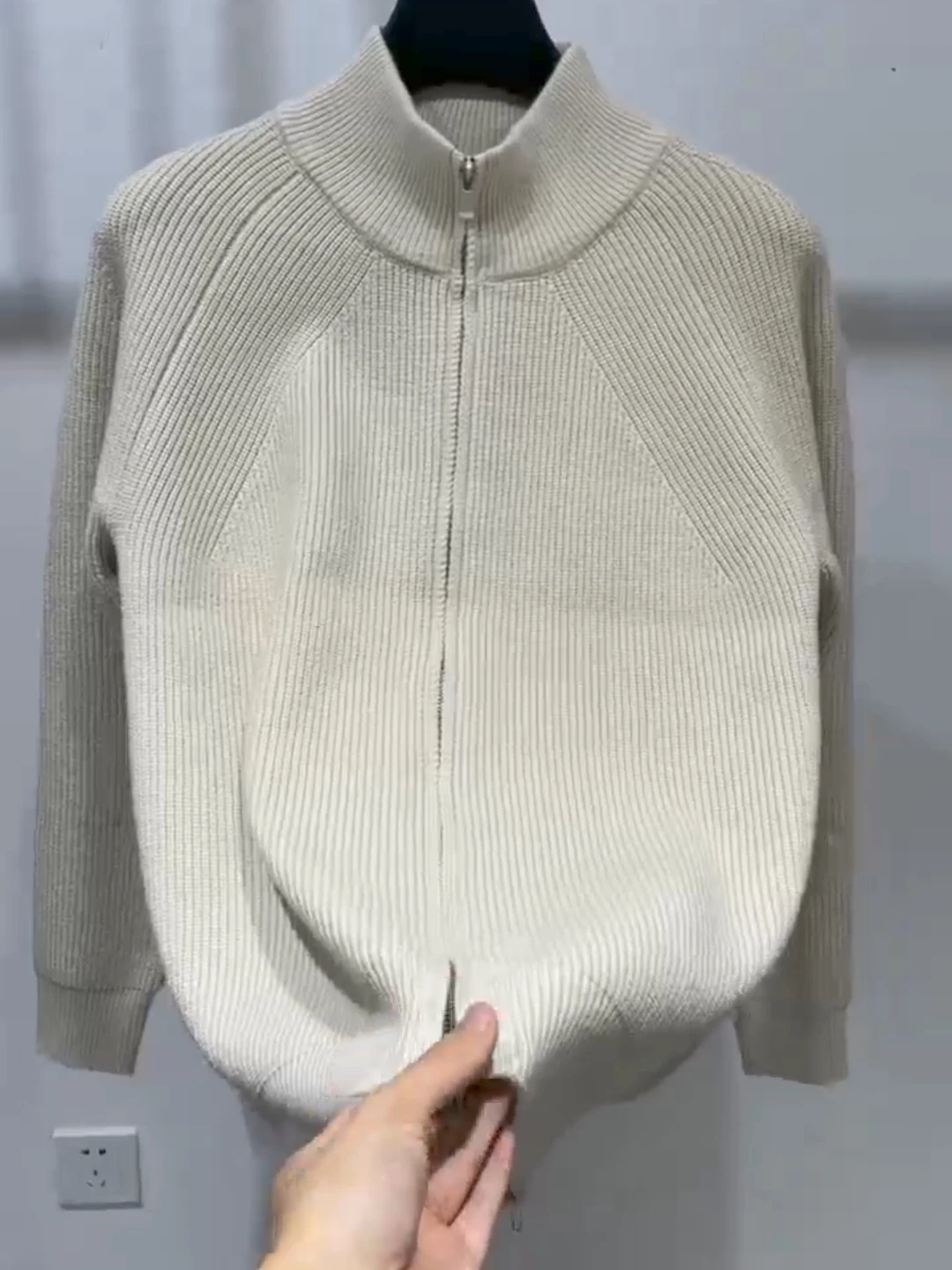 

Faionable Zipper Stand Collar Knitted Sweater Jaet for Men New Arrival Comfortable Versatile Autumn Winter Outerwear