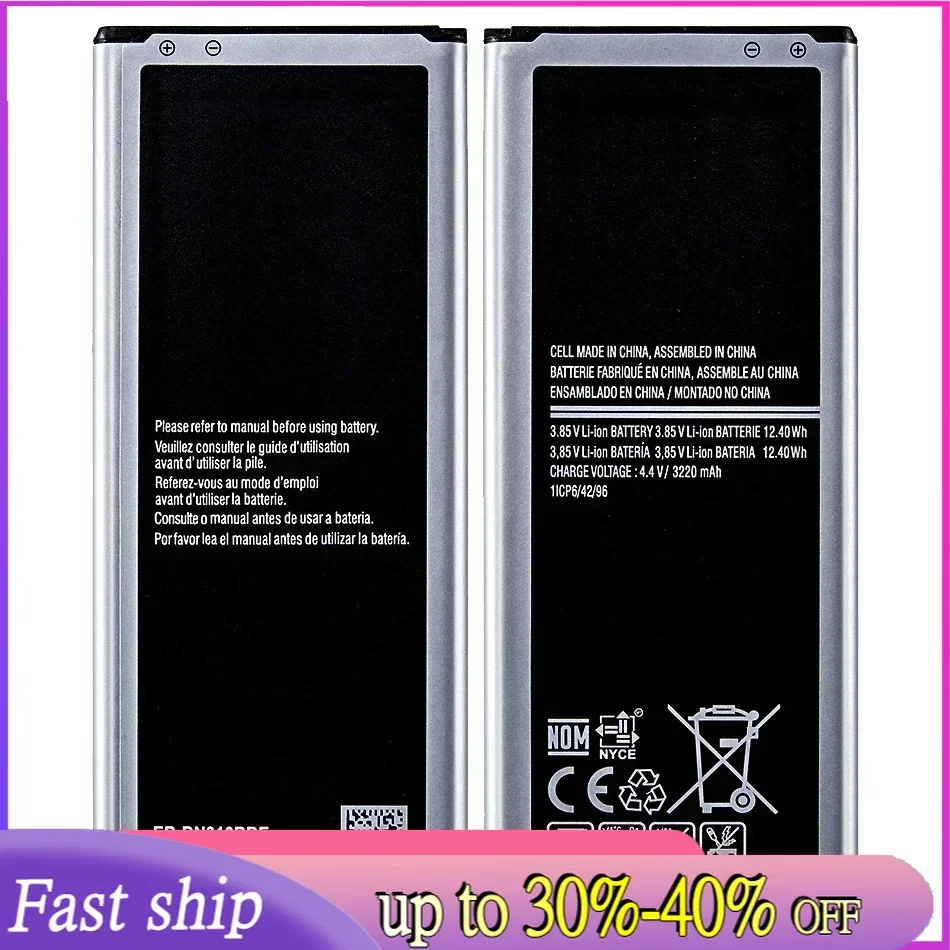 Replacement Battery EB-BN910BBE For Samsung Galaxy NOTE 4 SM SM-N910 SM N910A N910U N910F N910H N910V N910C 3220mAh