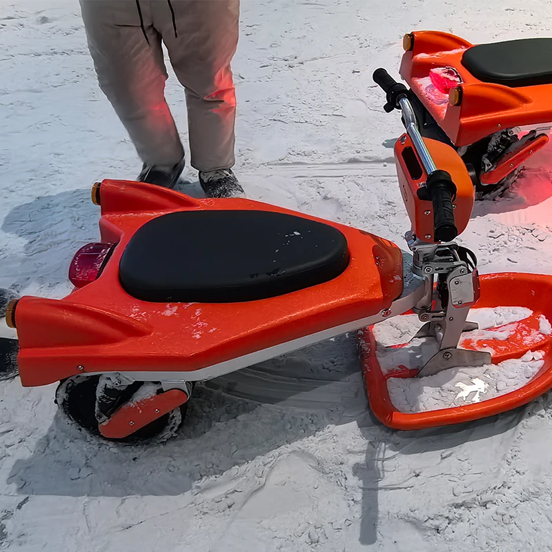 Factory Direct Sale Children's Touring Snowmobile Ski Tracked Skating Sled-Lithium Battery 48V 1500W 100kg Load Capacity 40km
