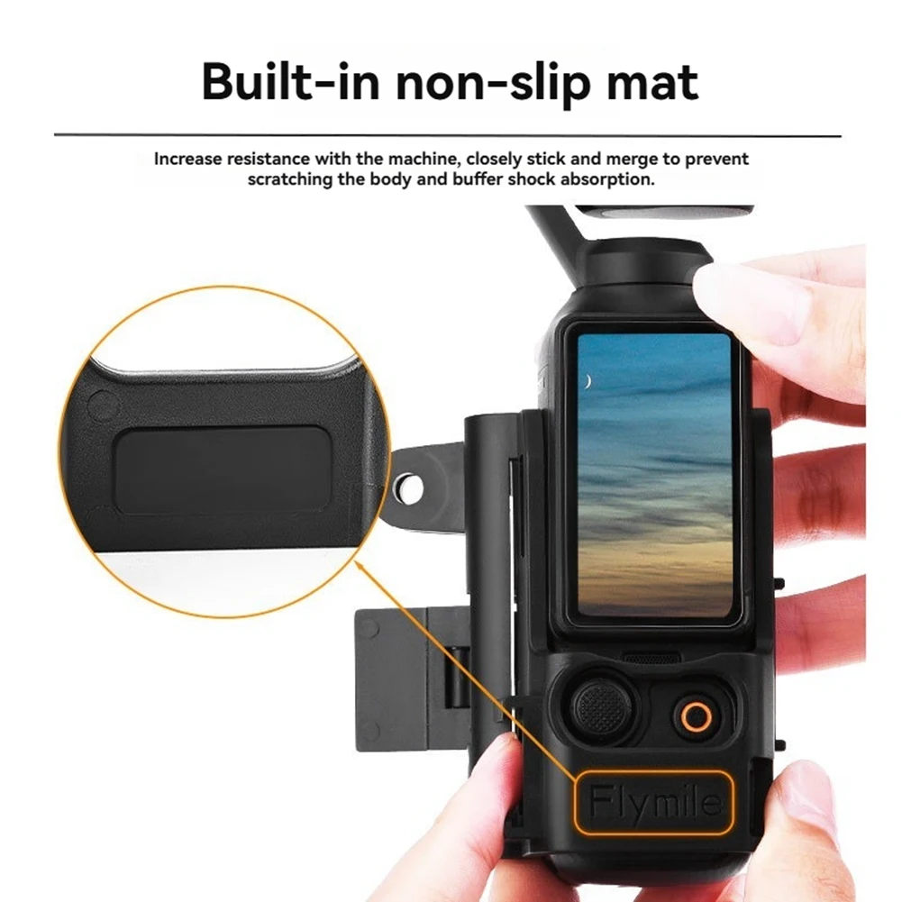 AT33 Flymile Magnetic Mount for DJI Osmo Pocket 3, Magnet Bracket Expansion Adapter Holder with Cold Shoe on Car, Railings