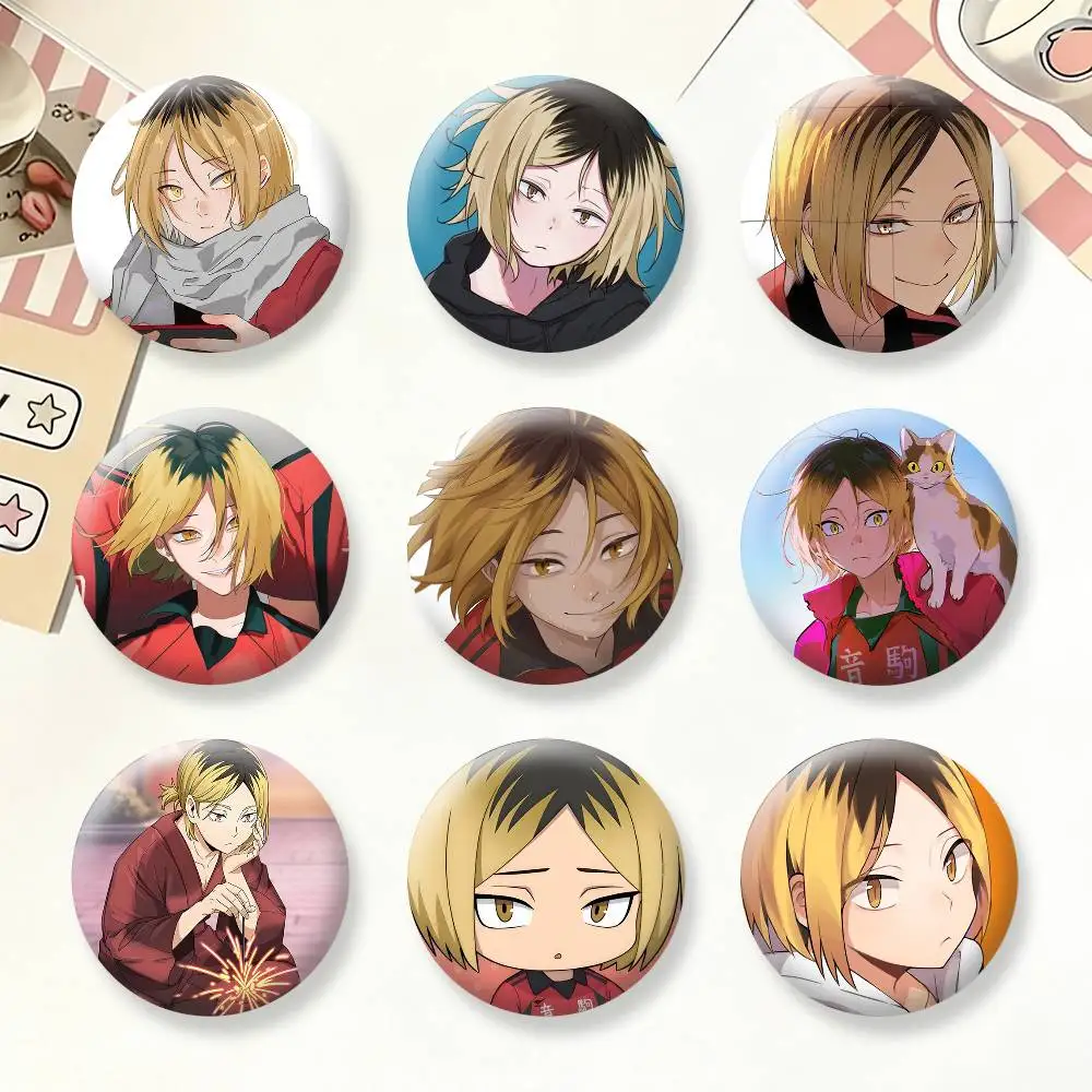 Cartoon K-Kenma Kozume Haikyuu Brooches Cartoon Badge Pins Backpack Hat Accessories Friend Gift