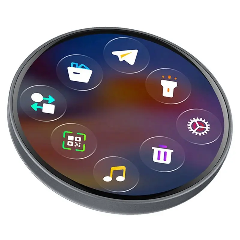 3X Smart Digital Badge Dynamic Electronic Display Outdoors Pendant Fashionable Electronic Badge Digital Show Screen Grey