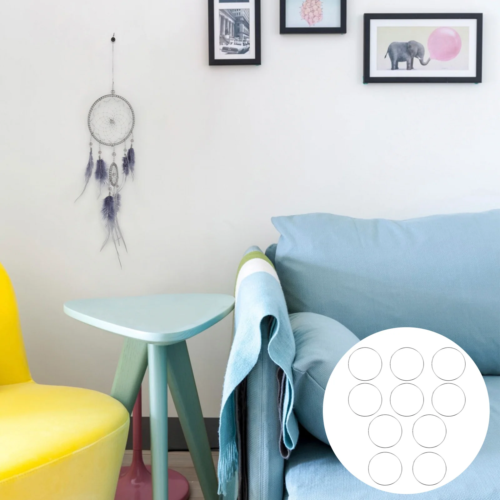 

10 pcs Iron Circle 10Cm Metal Ring For Diy Dreamcatcher Craft Fabric Wall Hanging Decor Handmade Cloth Accessory
