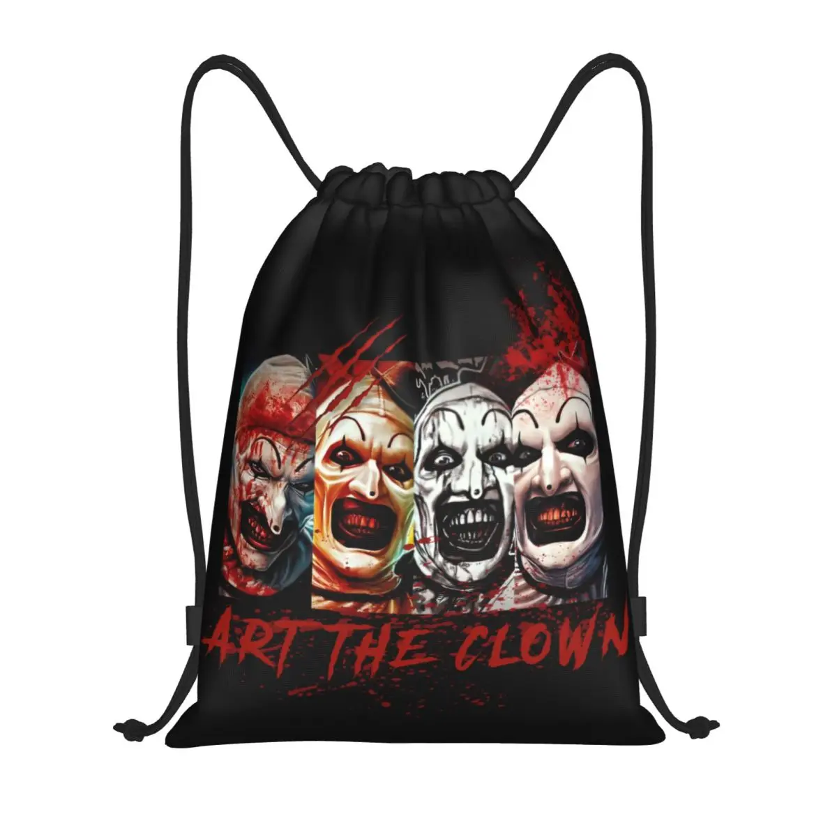 Custom Art The Clown Bloody Terrifiers Drawstring Bags for Shopping Yoga Backpacks Women Men Sports Gym Sackpack