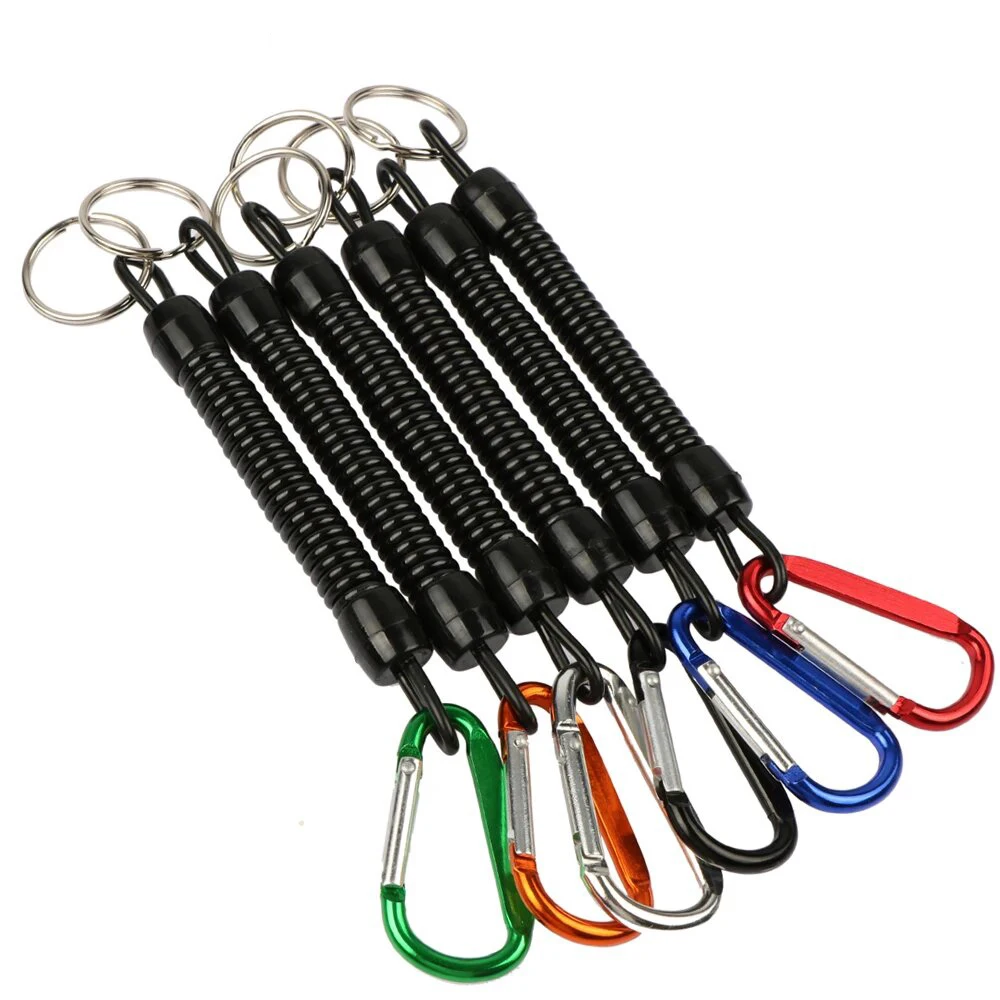 

Goture 3pcs Fishing Lanyard 18cm Boating Fishing Rope Retractable Coiled Tether with Carabiner for Pliers Lip Grips